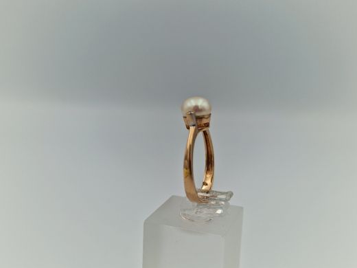 Zelta gredzens ar cirkoniju, 2.76 g, izm. 17.5