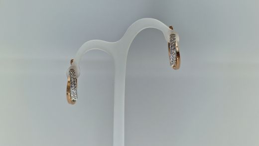 Zelta auskari ar cirkoniju, 2.57 g