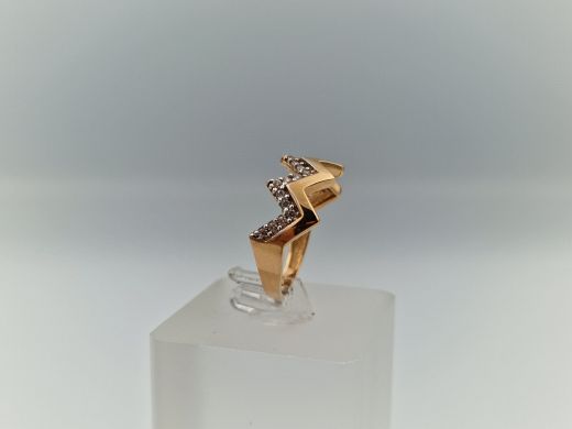 Zelta gredzens ar cirkoniju, 2.94 g, izm. 18.5