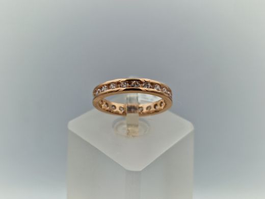 Zelta gredzens ar cirkoniju, 2.16 g, izm. 15.5