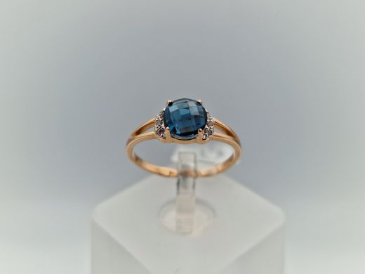 Zelta gredzens ar cirkoniju, 1.47 g, izm. 15.5