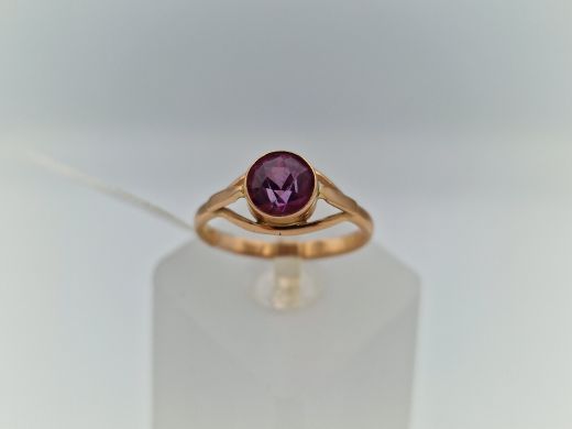 Zelta gredzens ar cirkoniju, 2.15 g, izm. 17