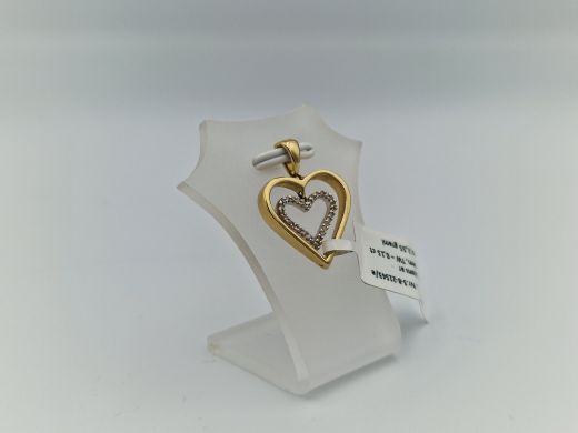 Gold pendant with diamond, 2.55 g