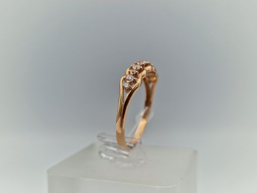 Zelta gredzens ar cirkoniju, 1.71 g, izm. 19.5