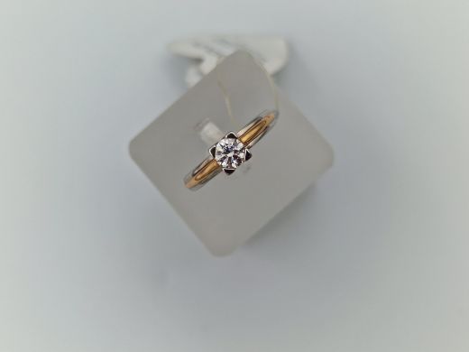 Zelta gredzens ar cirkoniju, 2.04 g, izm. 18