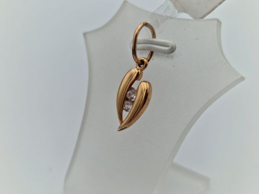 Zelta kulons ar cirkoniju, 0.95 g