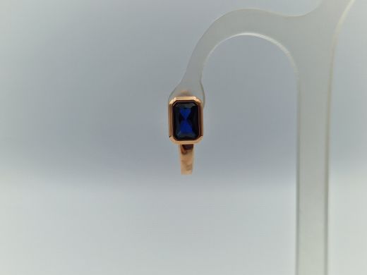 Золотые серьги с сапфиром, 2.58 г