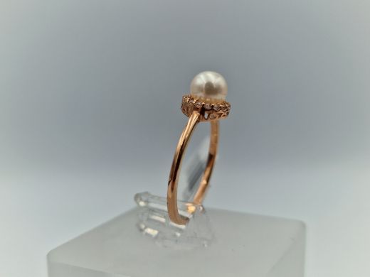 Zelta gredzens ar cirkoniju, 1.42 g, izm. 16