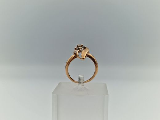 Zelta gredzens ar cirkoniju, 2.31 g, izm. 16