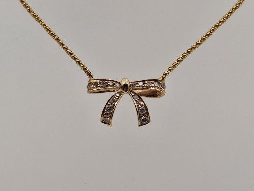 Золотое ожерелье с бриллиантами, 4.08 г