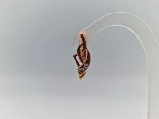 Zelta auskari ar cirkoniju, 1.76 g