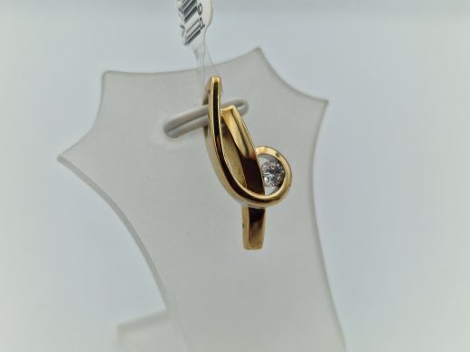 Zelta kulons ar cirkoniju, 2.46 g