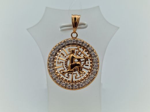 Zelta kulons ar cirkoniju, 2.03 g