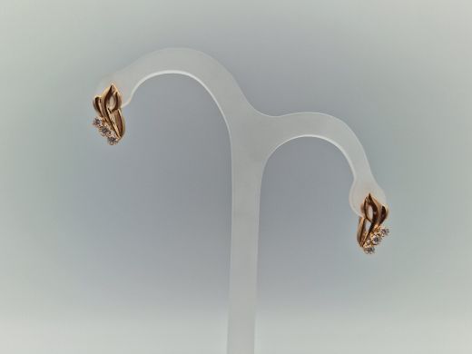 Zelta auskari ar cirkoniju, 2.81 g