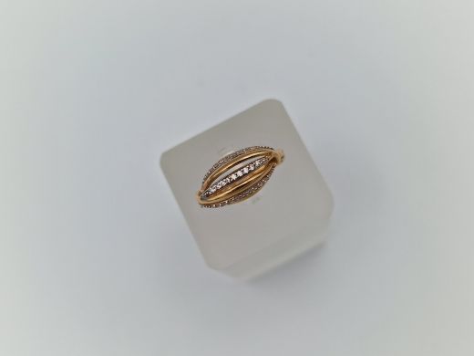 Zelta gredzens ar cirkoniju, 3.22 g