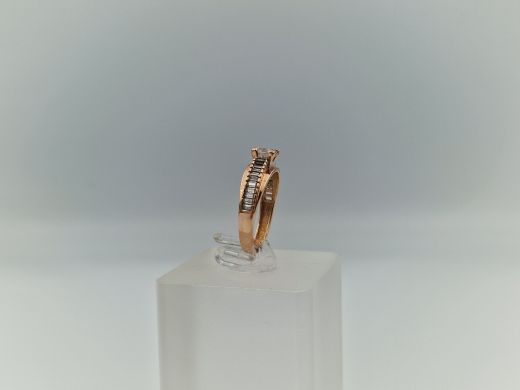 Zelta gredzens ar cirkoniju, 2.19 g, izm. 15.5