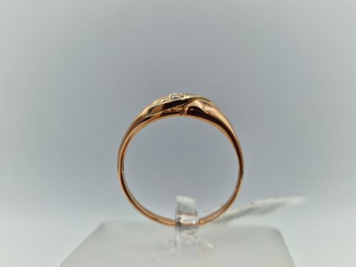 Zelta gredzens ar cirkoniju, 1.76 g, izm. 17