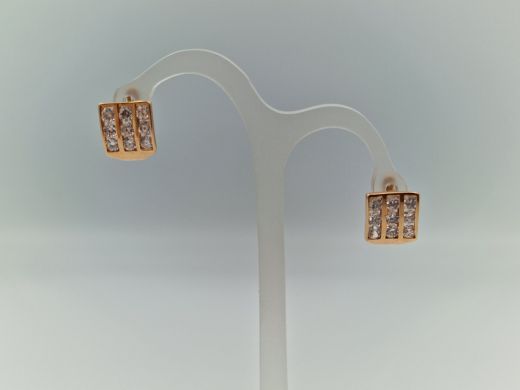 Zelta auskari ar cirkoniju, 2.77 g