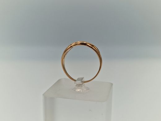 Zelta gredzens ar cirkoniju, 2.72 g, izm. 19