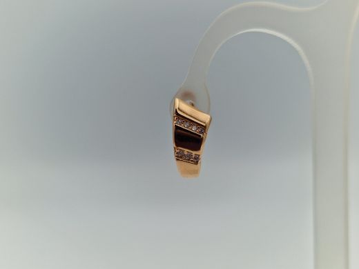 Zelta auskari ar cirkoniju, 1.95 g