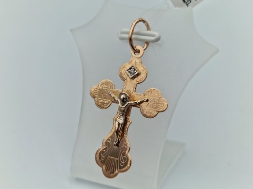 Aukso kryžius su cirkonisu, 2.02 g