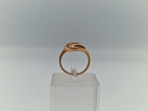 Zelta gredzens ar cirkoniju, 2.97 g, izm. 17.5