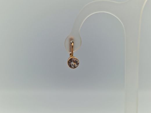 Zelta auskari ar cirkoniju, 2.18 g