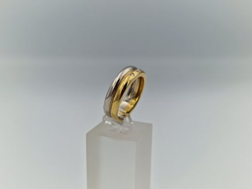 Zelta gredzens ar briljantu, 8.48 g, izm. 18