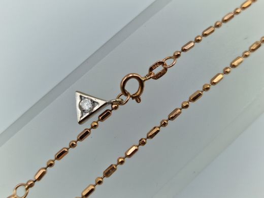 Zelta ķēdīte ar cirkoniju, 2.33 g, izm. 26