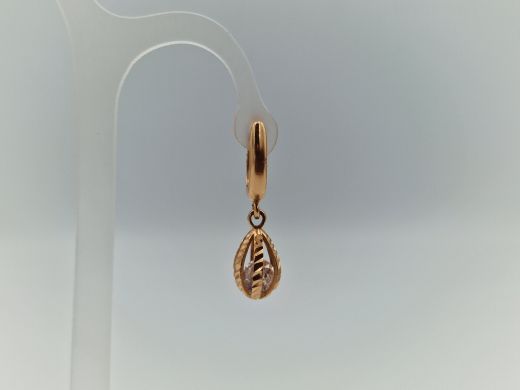 Zelta auskari ar cirkoniju, 3.03 g