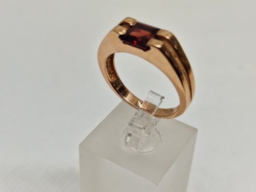 Zelta gredzens ar cirkoniju, 4.46 g, izm. 17.5