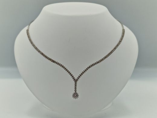 Золотое ожерелье с цирконом, 11.54 г