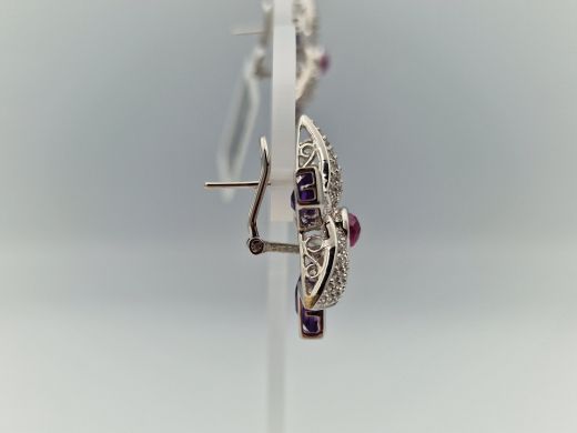 Zelta auskari ar briljantu, 13 g