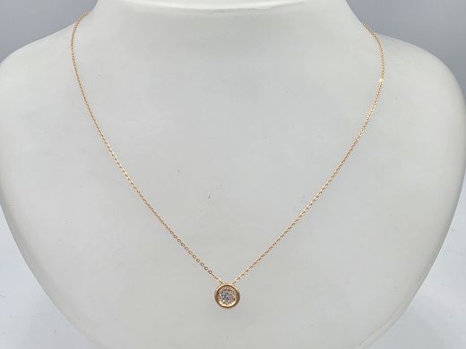 Zelta kaklarota ar cirkoniju, 1.63 g, izm. 45