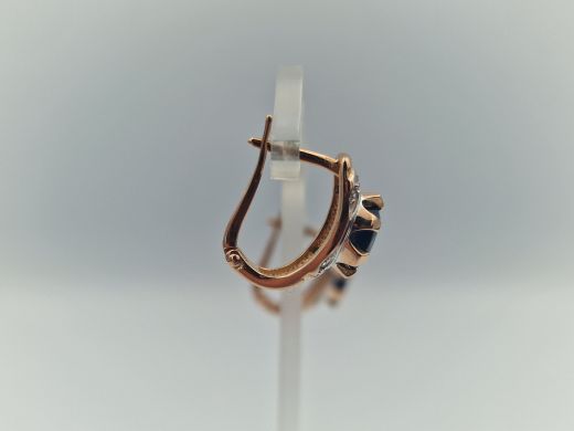 Золотые серьги с сапфиром, 5.15 г