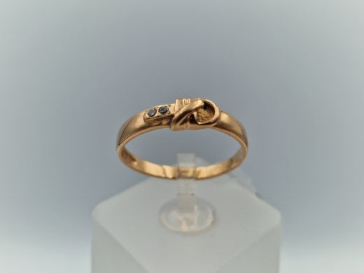 Zelta gredzens ar cirkoniju, 1.98 g, izm. 18.5