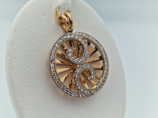 Zelta kulons ar cirkoniju, 6.47 g