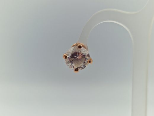 Zelta auskari ar cirkoniju, 3.78 g