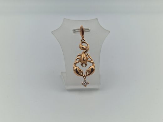 Zelta kulons ar cirkoniju, 1.85 g