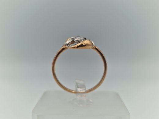 Золотое кольцо с цирконом, 1.4 г