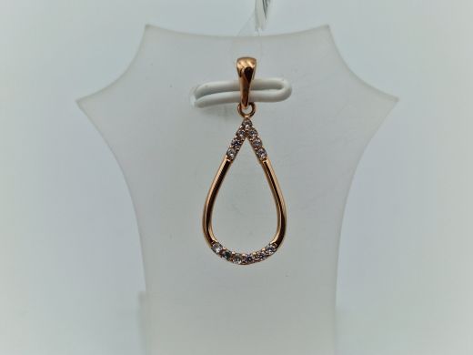 Золотой кулон с цирконом, 0.58 г