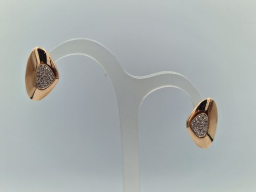 Золотые серьги с цирконом, 1.66 г