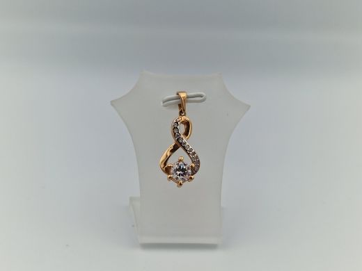 Золотой кулон с цирконом, 1.52 г