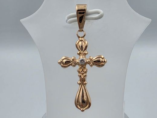 Kuldne rist koos tsirkooniga, 1.34 g