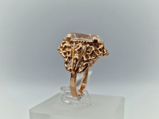 Zelta gredzens ar cirkoniju, 6.79 g, izm. 17