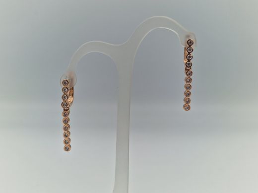 Zelta auskari ar cirkoniju, 3.22 g