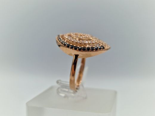 Zelta gredzens ar cirkoniju, 3.34 g, izm. 18