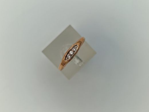 Zelta gredzens ar cirkoniju, 1.65 g, izm. 16.5