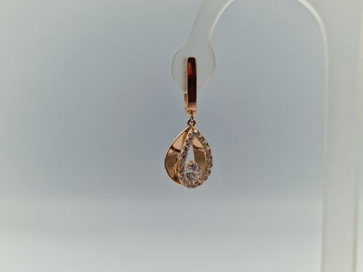 Zelta auskari ar cirkoniju, 2.68 g