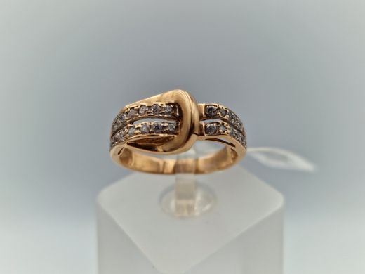 Zelta gredzens ar cirkoniju, 3.05 g, izm. 17.5